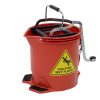 28570 Edco 15L Metal Wringer Bucket Red